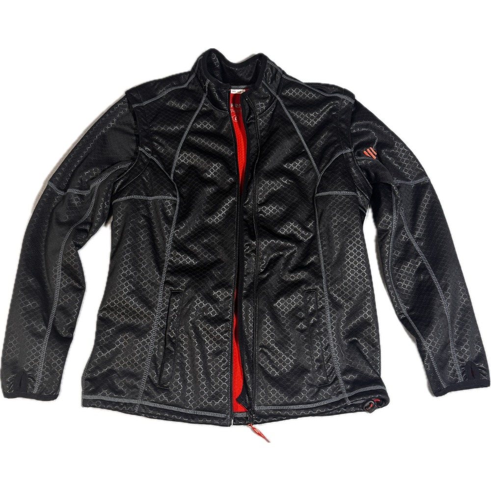 Freeze-Out WarmR Womens Large Black Hexagon Windproof Fleece Lined Riding Jacket